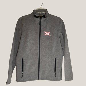 Women's Collegiate Big 12 Conference Gray Soft Shell Jacket Full-Zip, Large